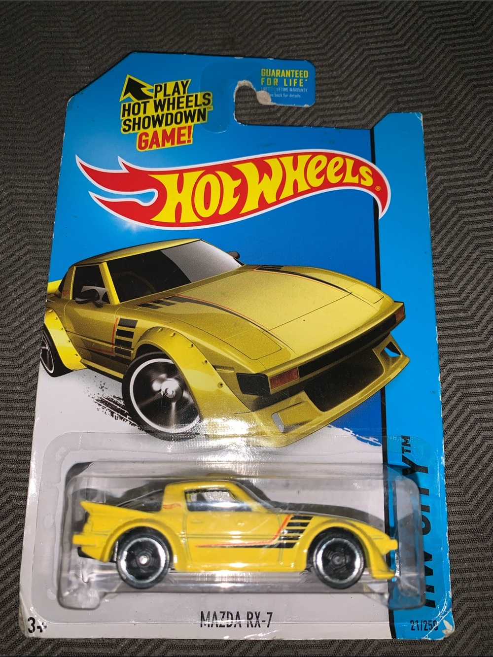 2014 Mazda RX-7 hot wheels yellow
